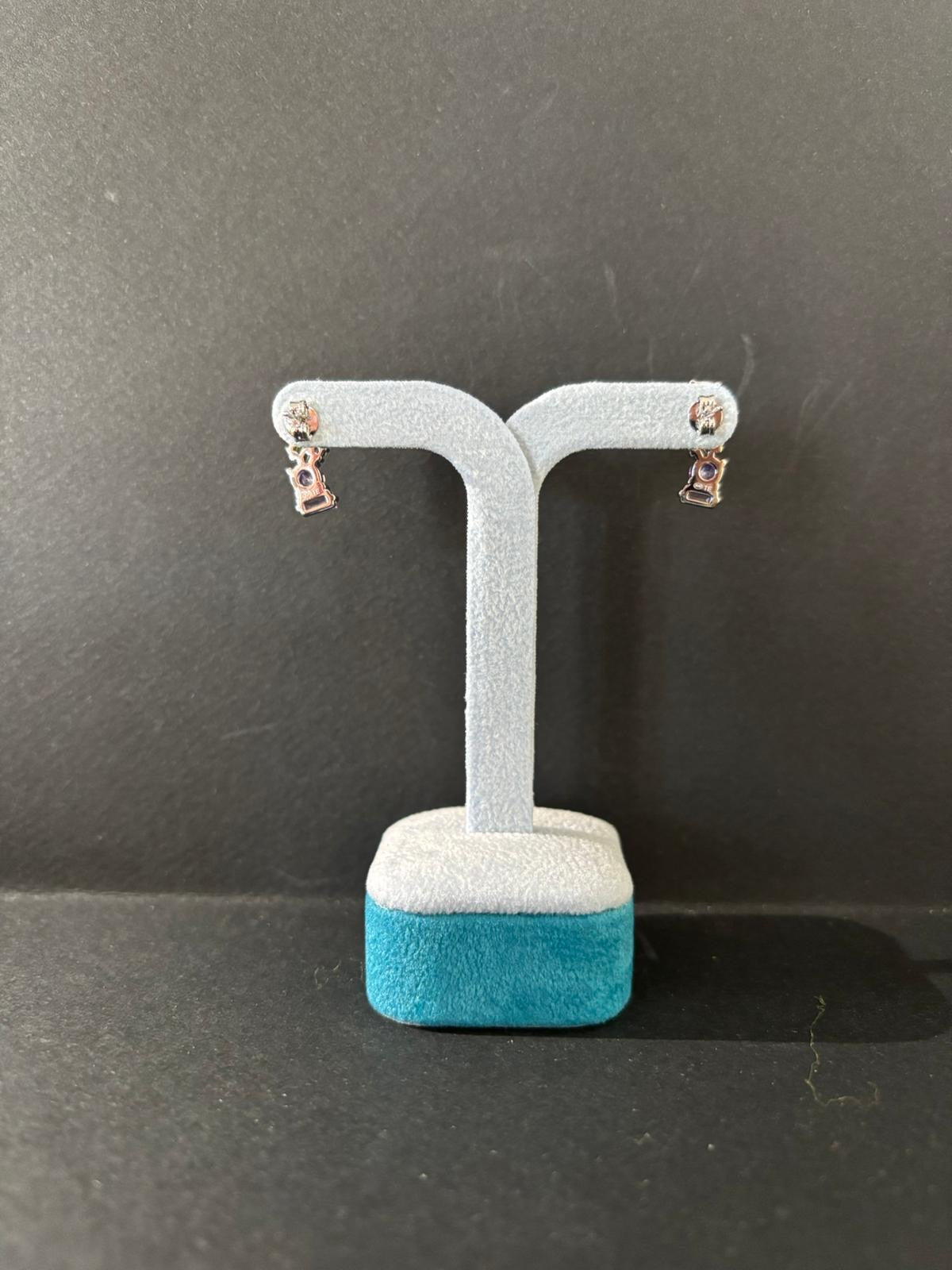 Orecchini morfea con pietre colorate