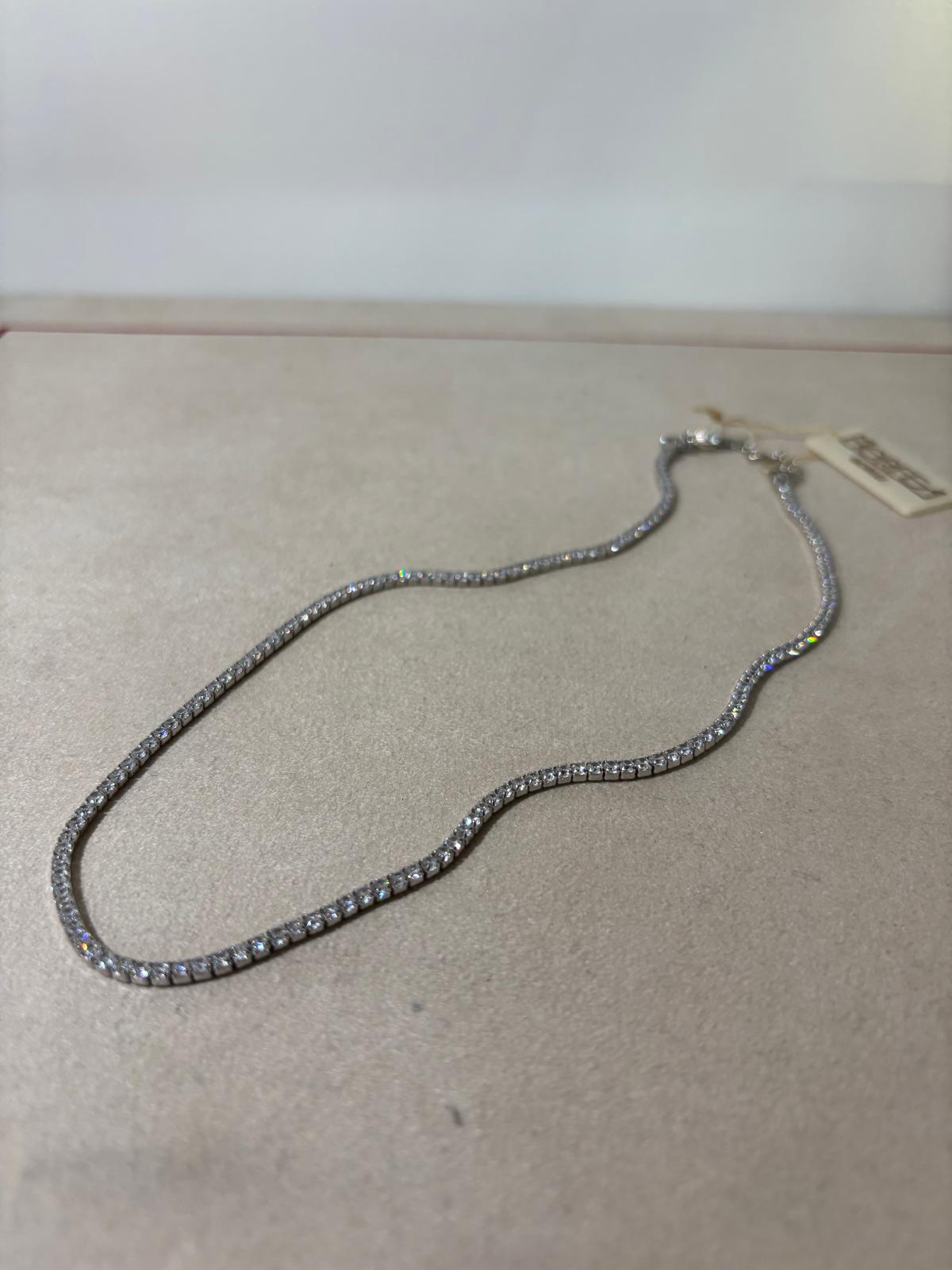 Collana con Zirconi bianchi Morfea