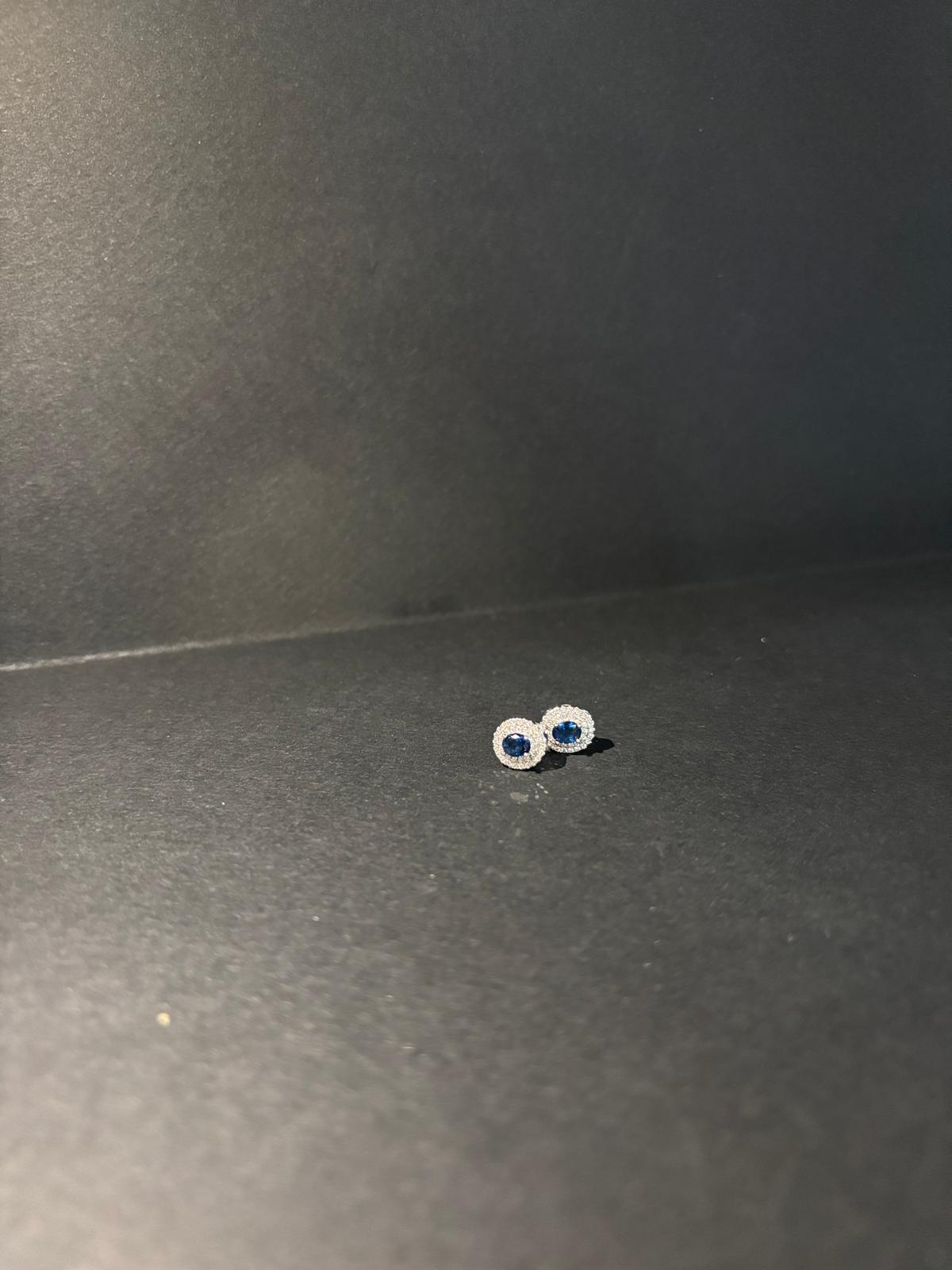 Parure in argento 925 con zirconi blu