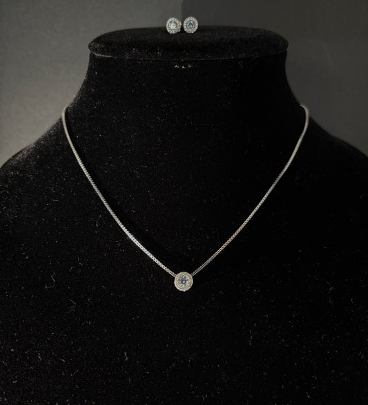 Parure Morfea con Zirconi acqua marina