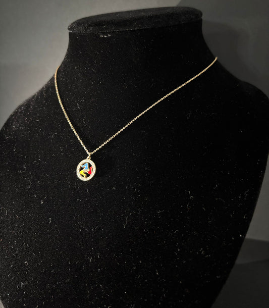 Collana Morfea Trinacria con Zirconi bianchi