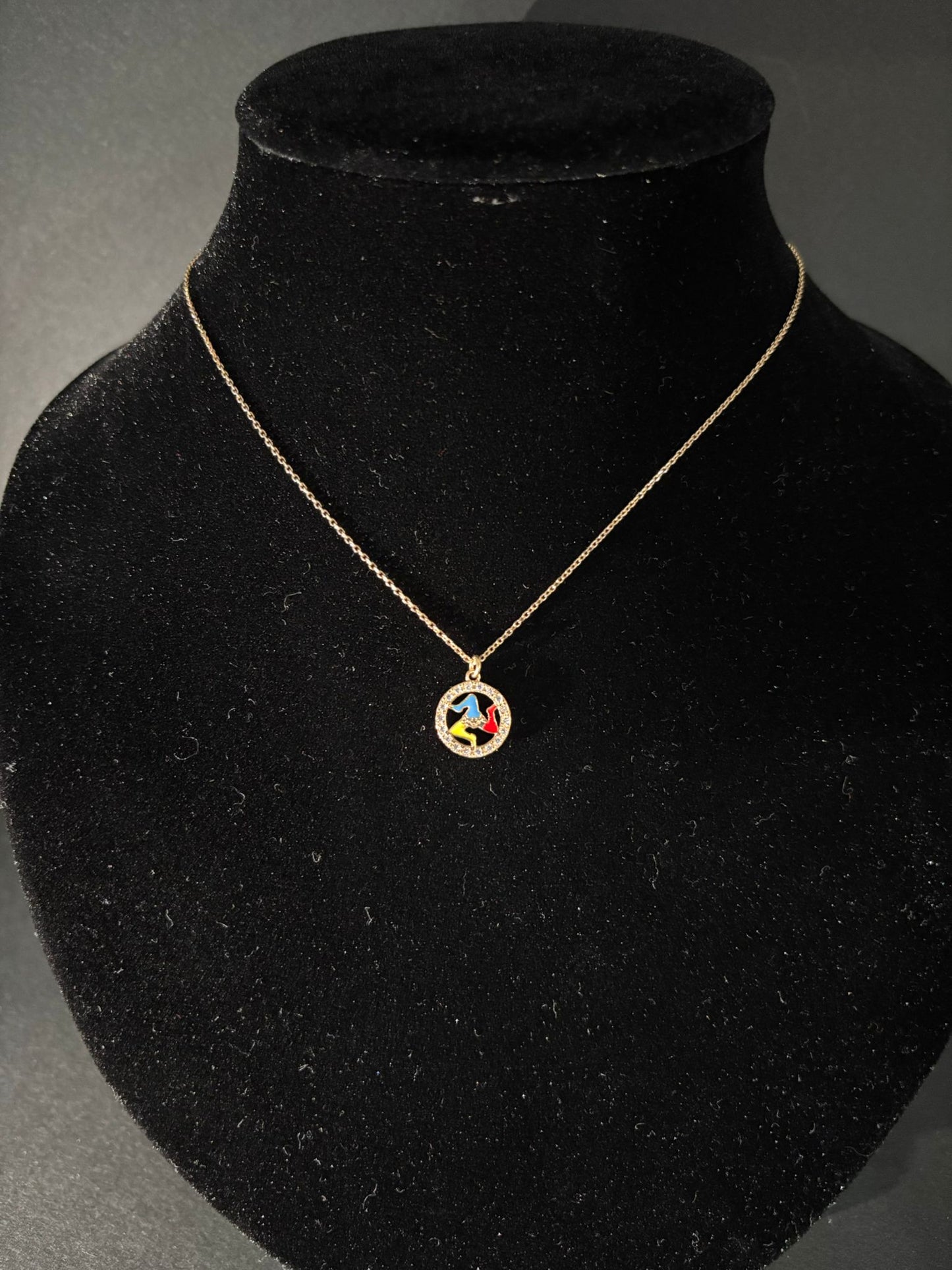Collana Morfea Trinacria con Zirconi bianchi