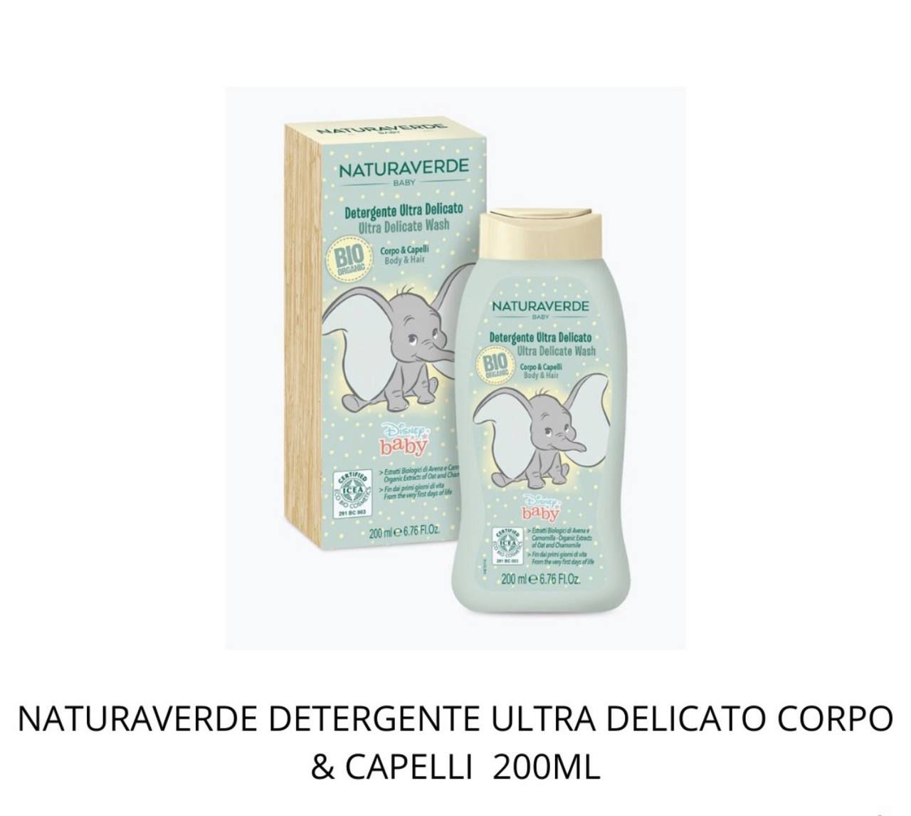 Naturaverde disney baby detergente corpo e capelli 200 ml