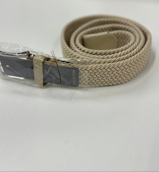 Cintura uomo elastica colore beige