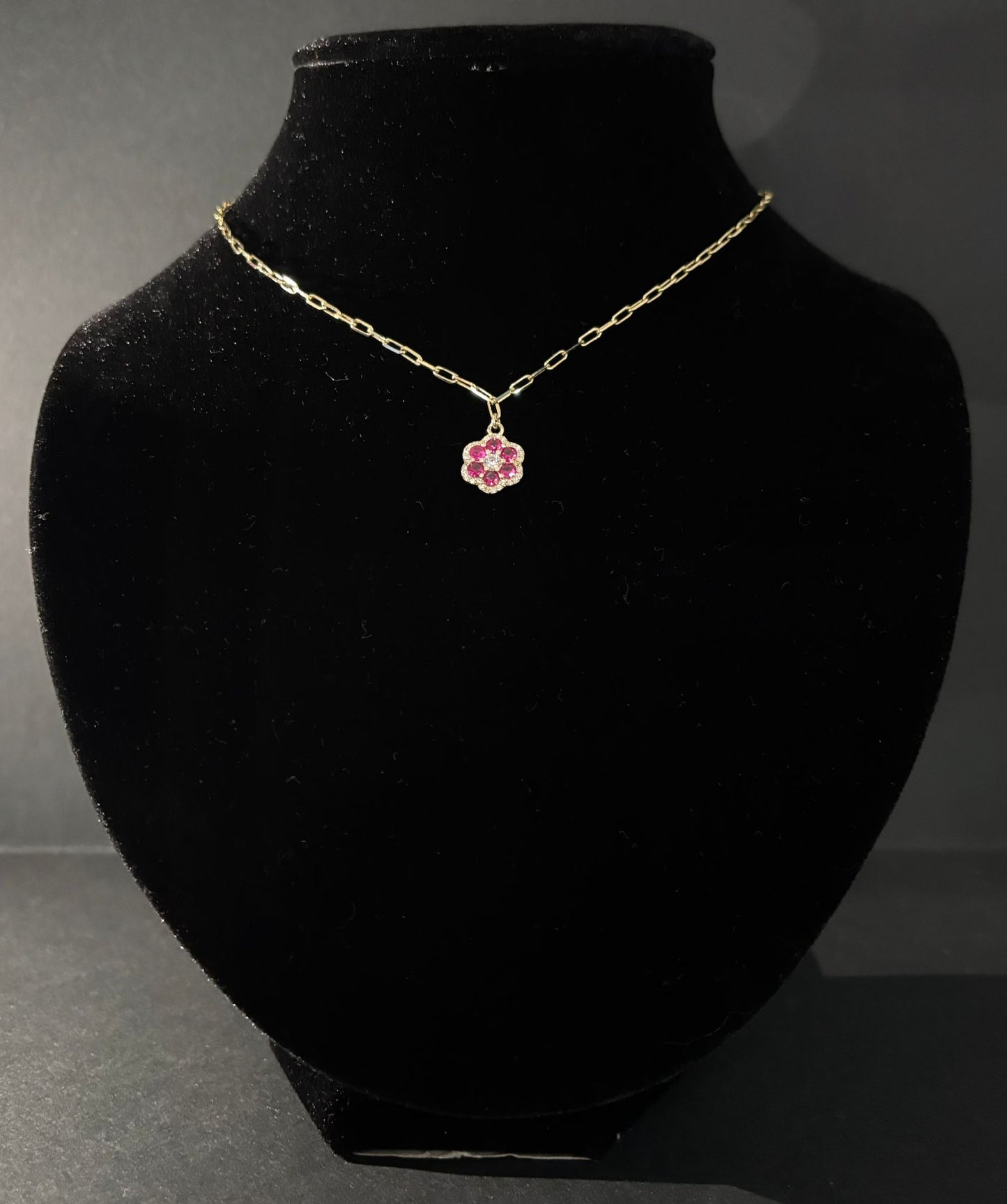 Collana Morfea con Zirconi rossi
