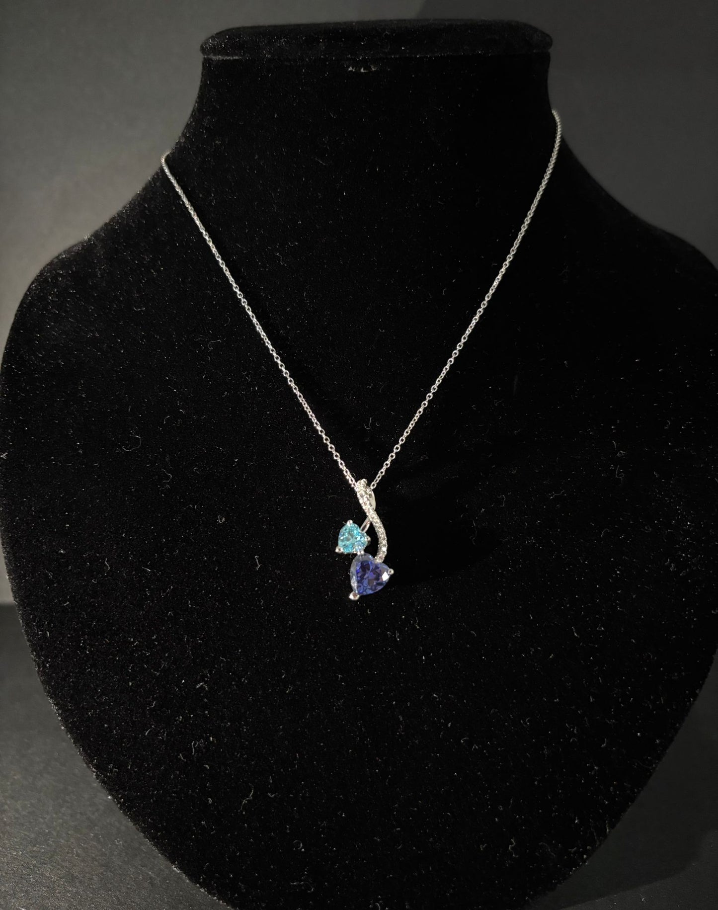 Collana Morfea con Zirconi azzurri blu e bianchi