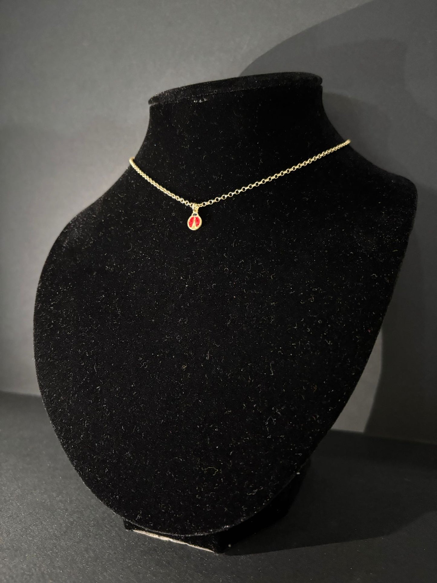 Collana morfea con coccinella