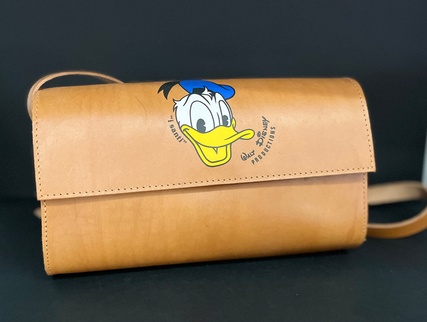 Borsa in cuoio Paperino “I santi” made in italy