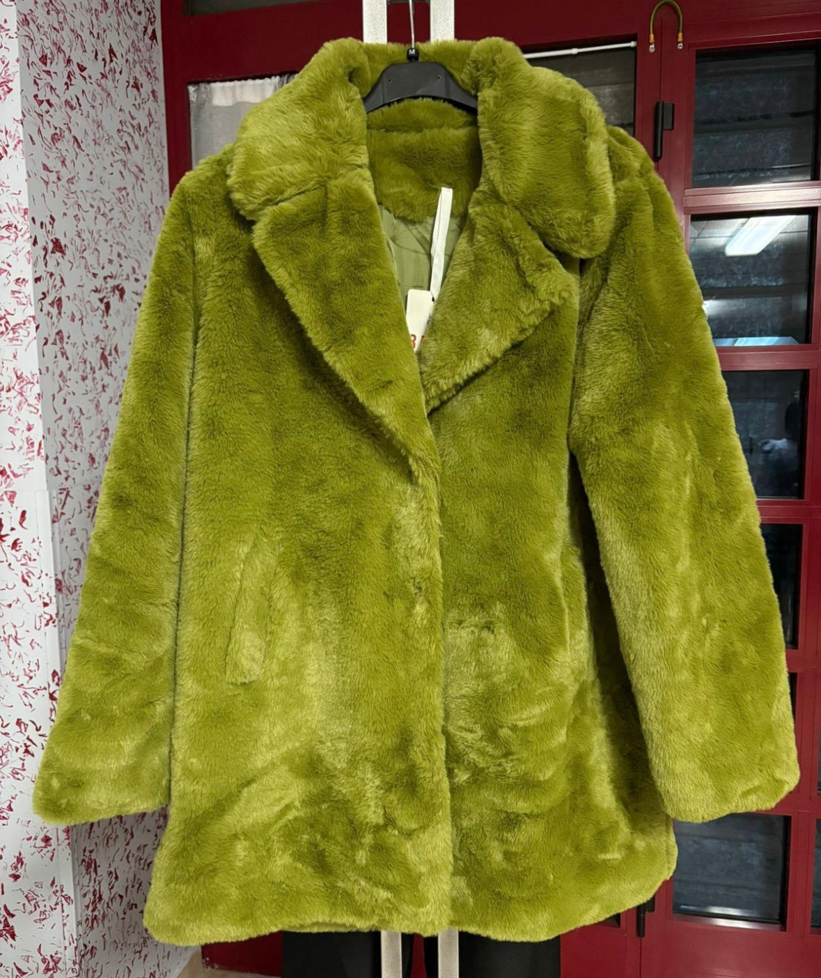 Pelliccia verde taglia M