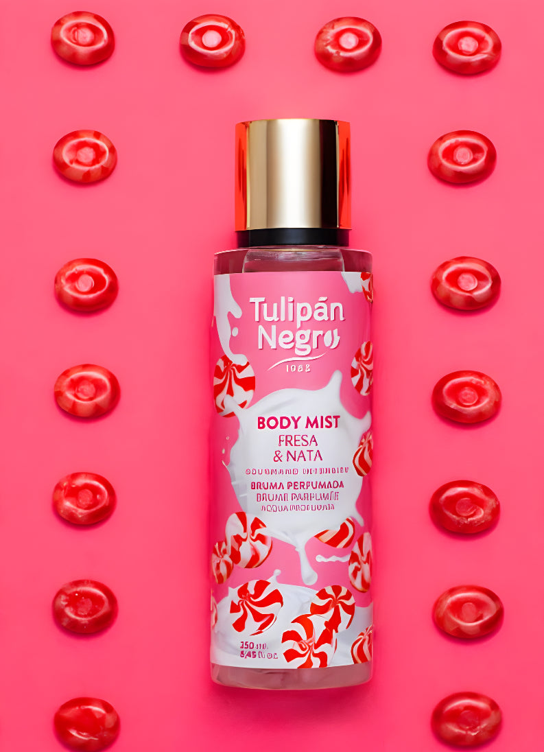 Acqua profumata Tulipan negro, fragranza fragola e panna