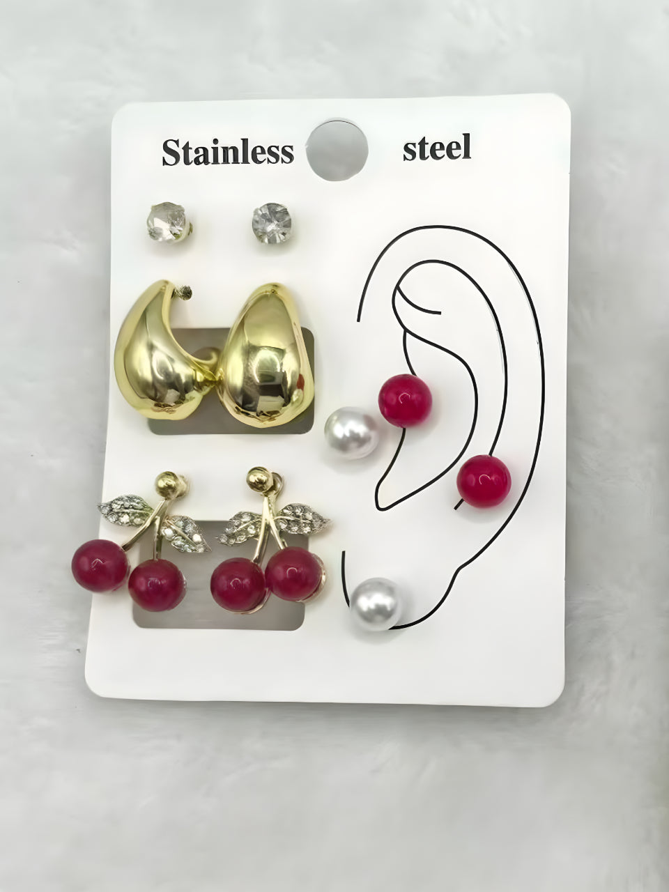 Set di 5 orecchini