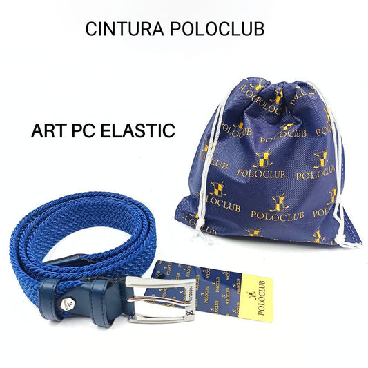 Cintura Polo club elastica colore blu chiaro