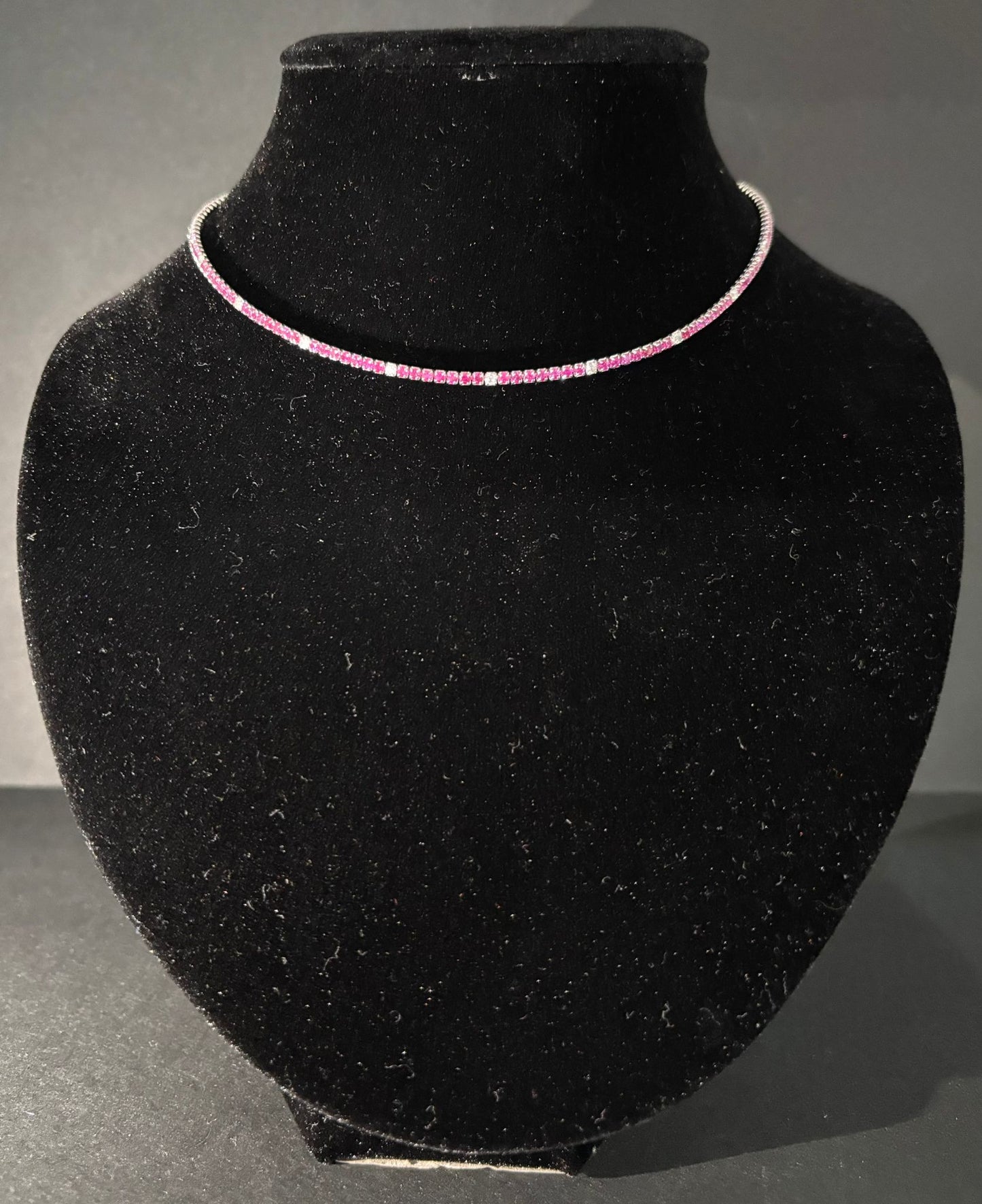 Collana Tennis Morfea con Zirconi rosa/fucsia
