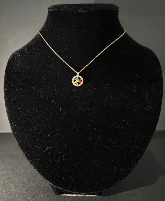 Collana Morfea Trinacria con Zirconi bianchi