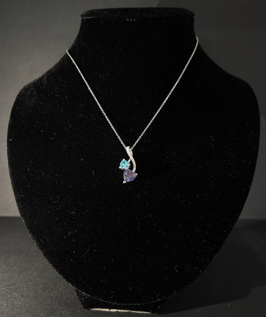 Collana Morfea con Zirconi azzurri blu e bianchi