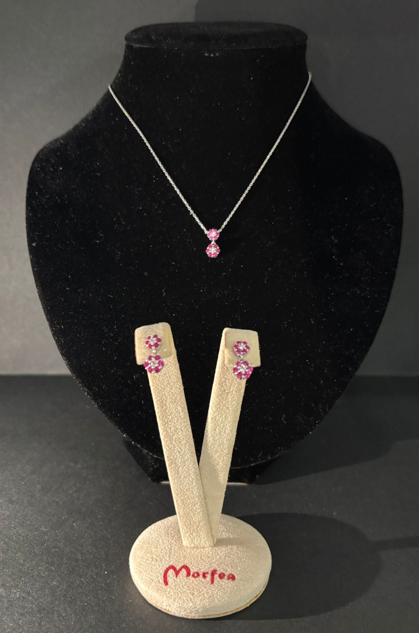 Parure Morfea con Zirconi fucsia