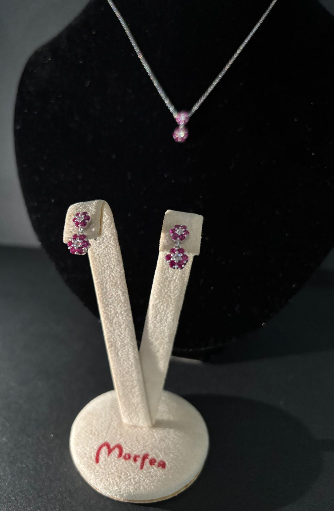Parure Morfea con Zirconi fucsia