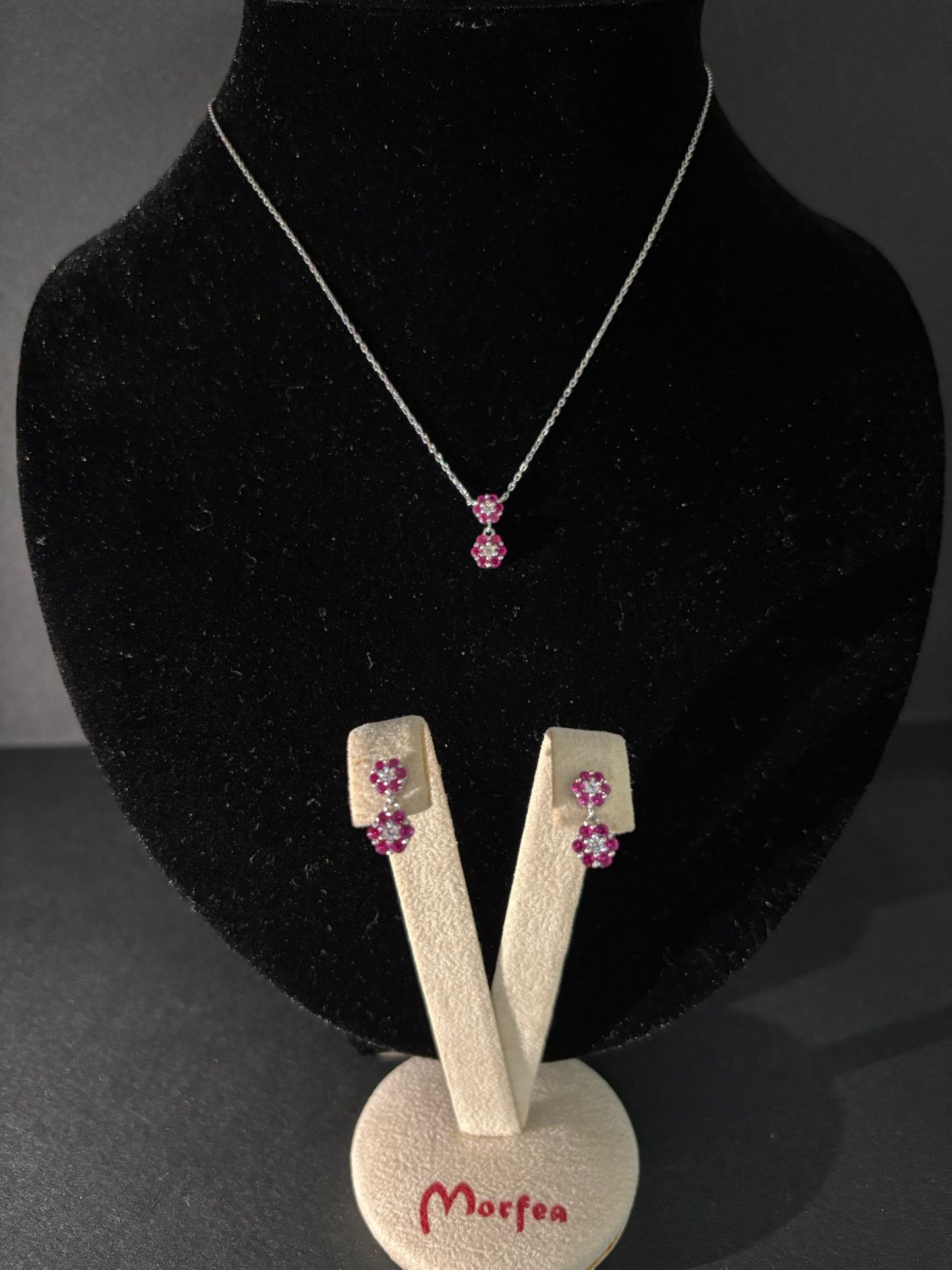 Parure Morfea con Zirconi fucsia