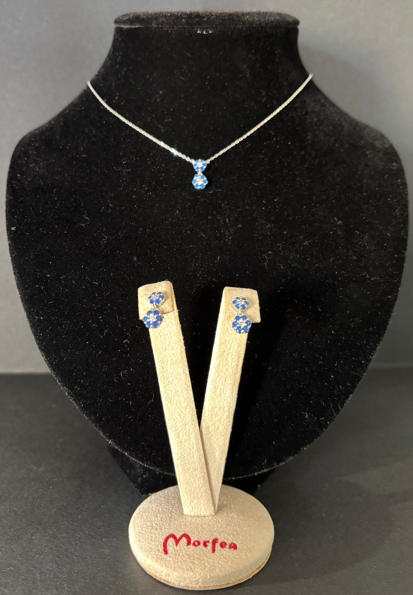 Parure Morfea con Zirconi blu