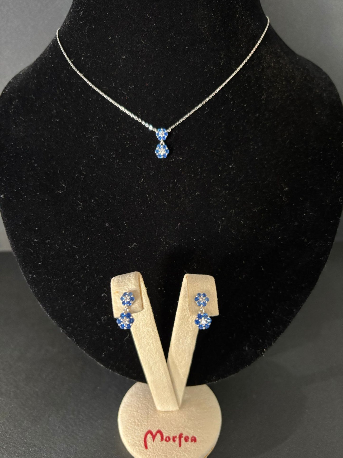 Parure Morfea con Zirconi blu