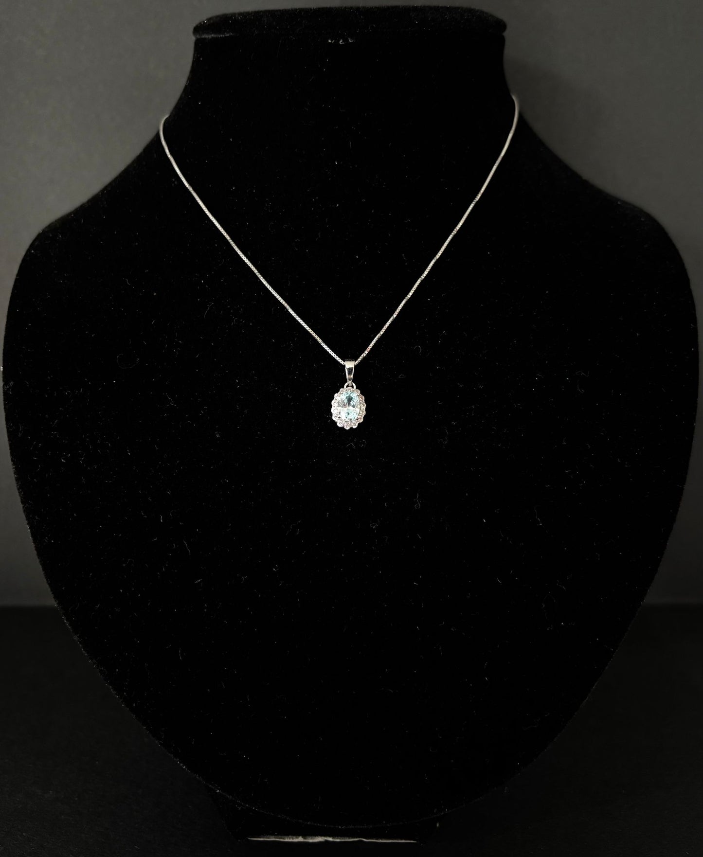 Collana Morfea con zirconi acqua marina