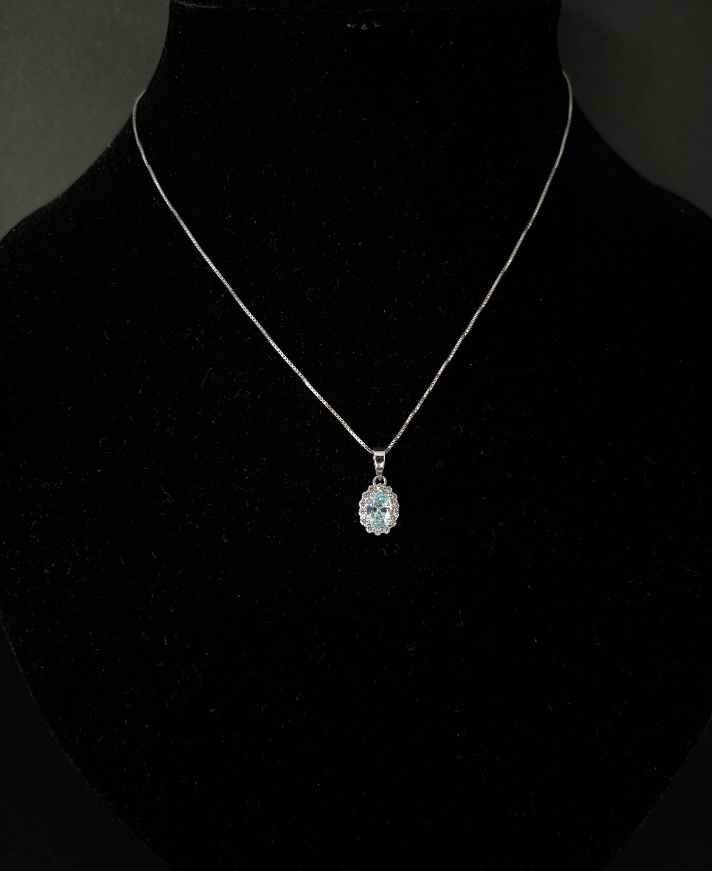 Collana Morfea con zirconi acqua marina