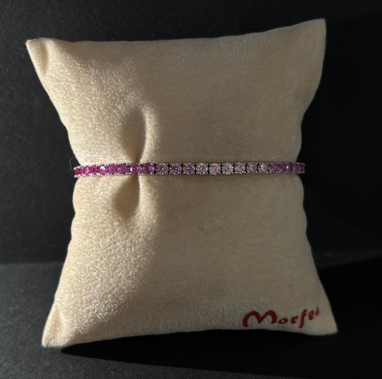 Bracciale Morfea tennis con zirconi rosa