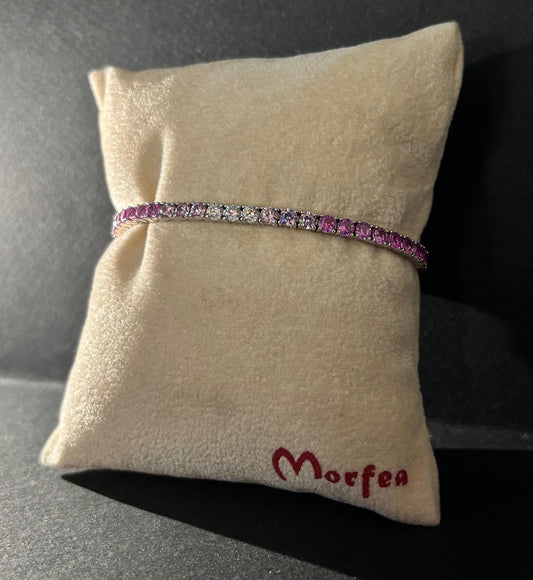 Bracciale Morfea tennis con zirconi rosa