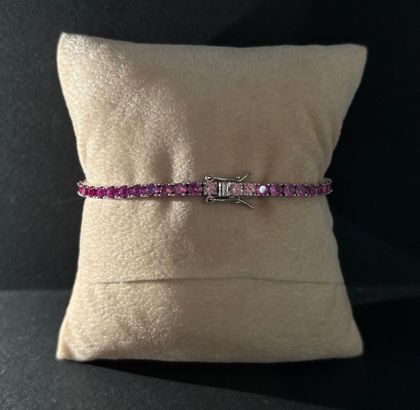 Bracciale Morfea tennis con zirconi rosa