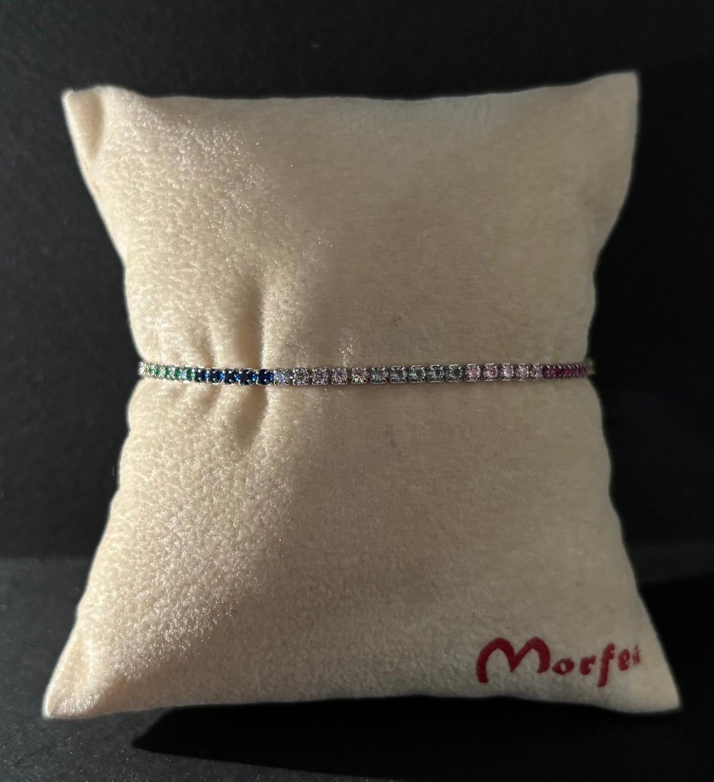 Bracciale Morfea tennis con zirconi colorati