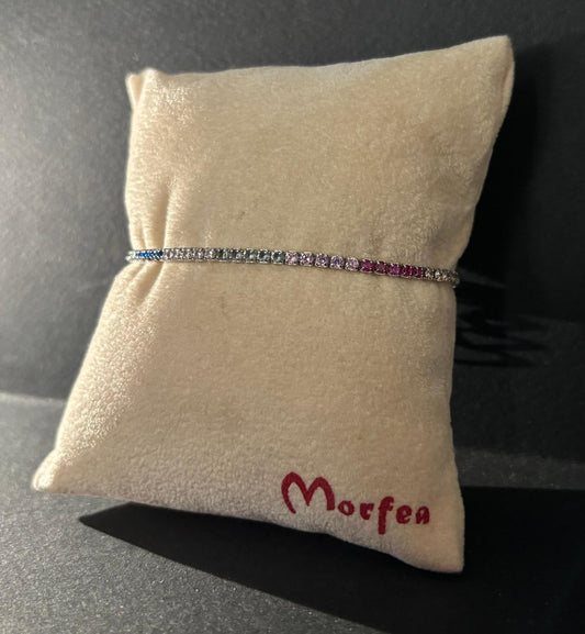 Bracciale Morfea tennis con zirconi colorati
