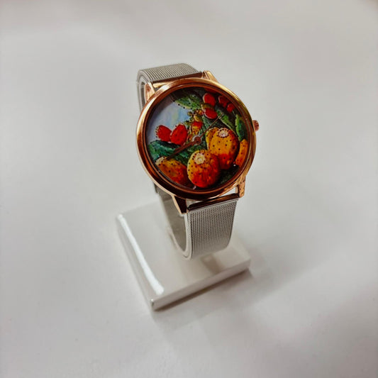 Orologio tema siciliano fichi d'india