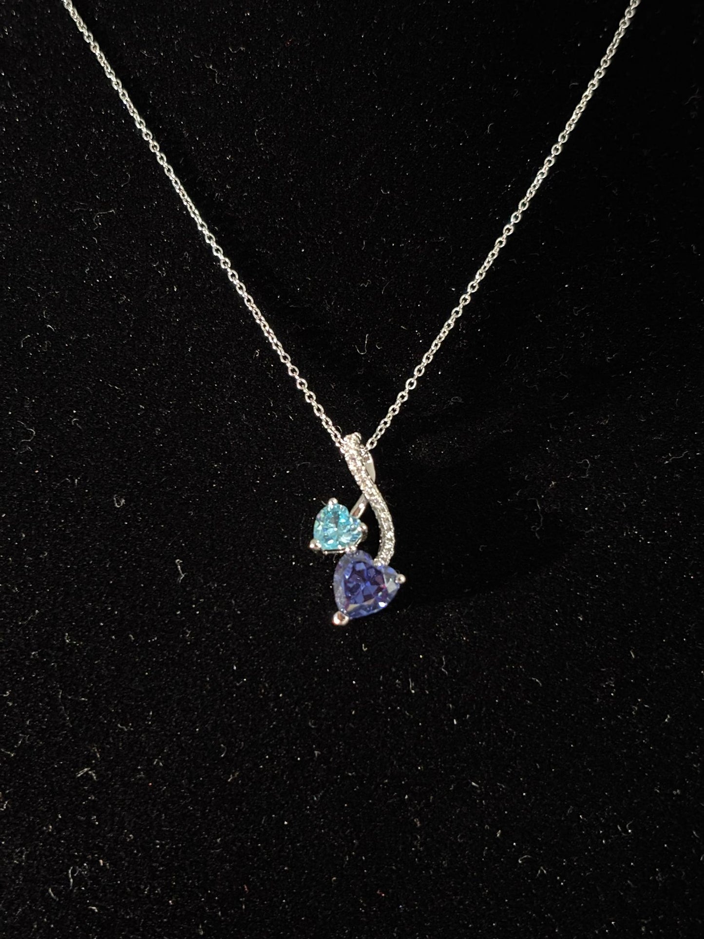 Collana Morfea con Zirconi azzurri blu e bianchi